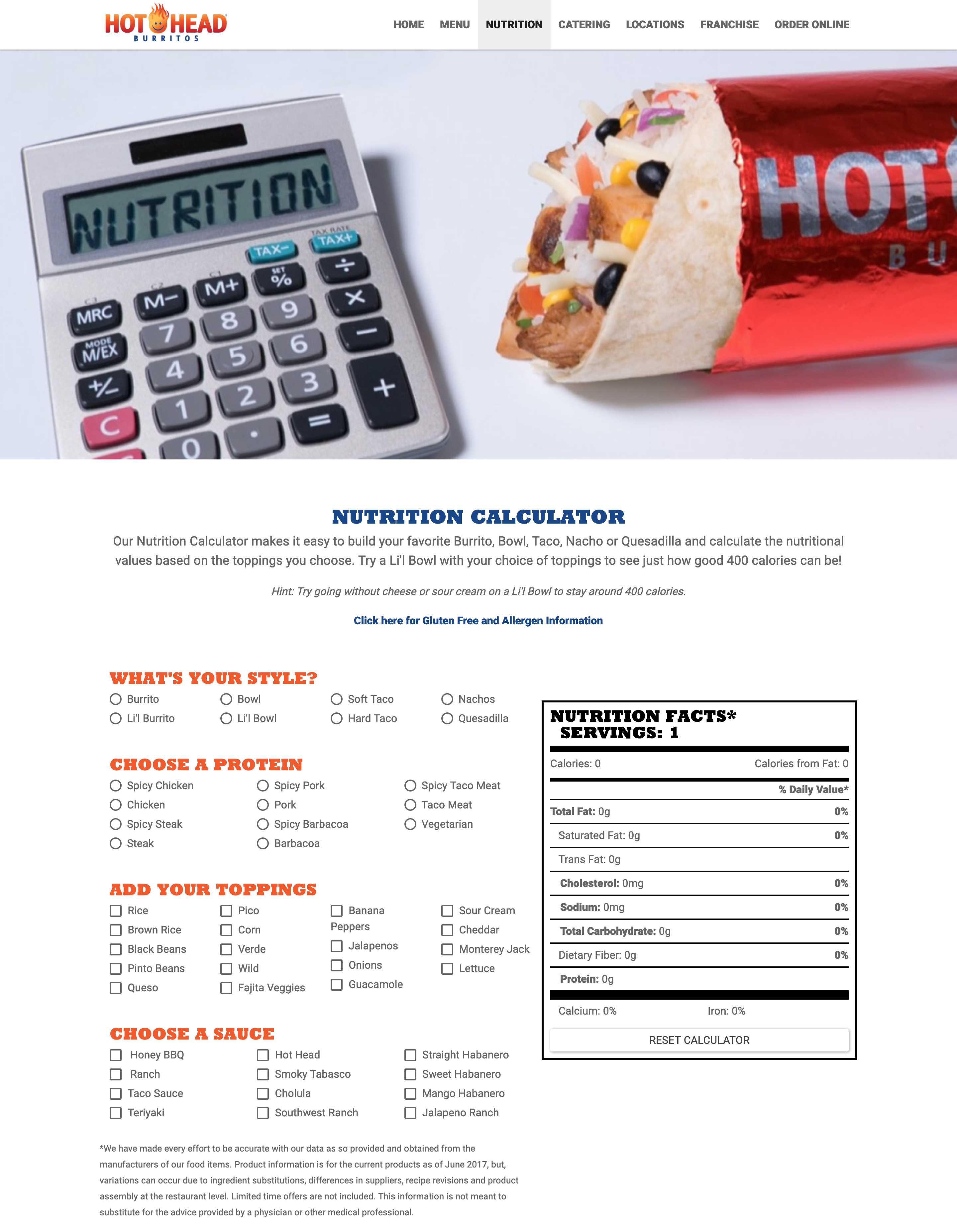 old nutrition page